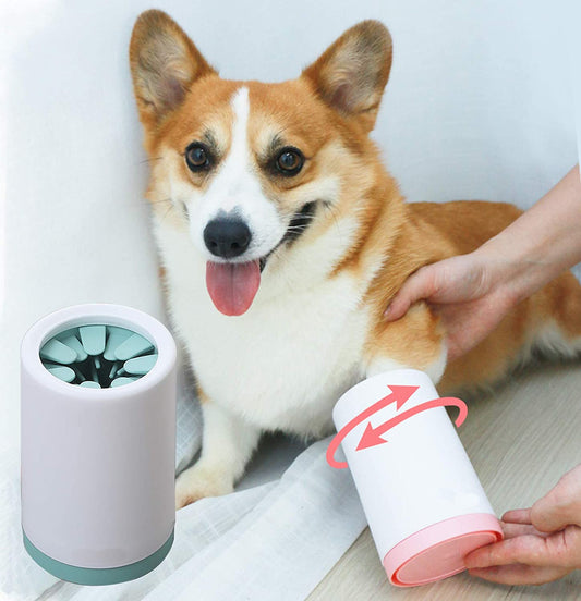 Portable Muddy Paw Cleaner Cup For Small To Medium pet Green