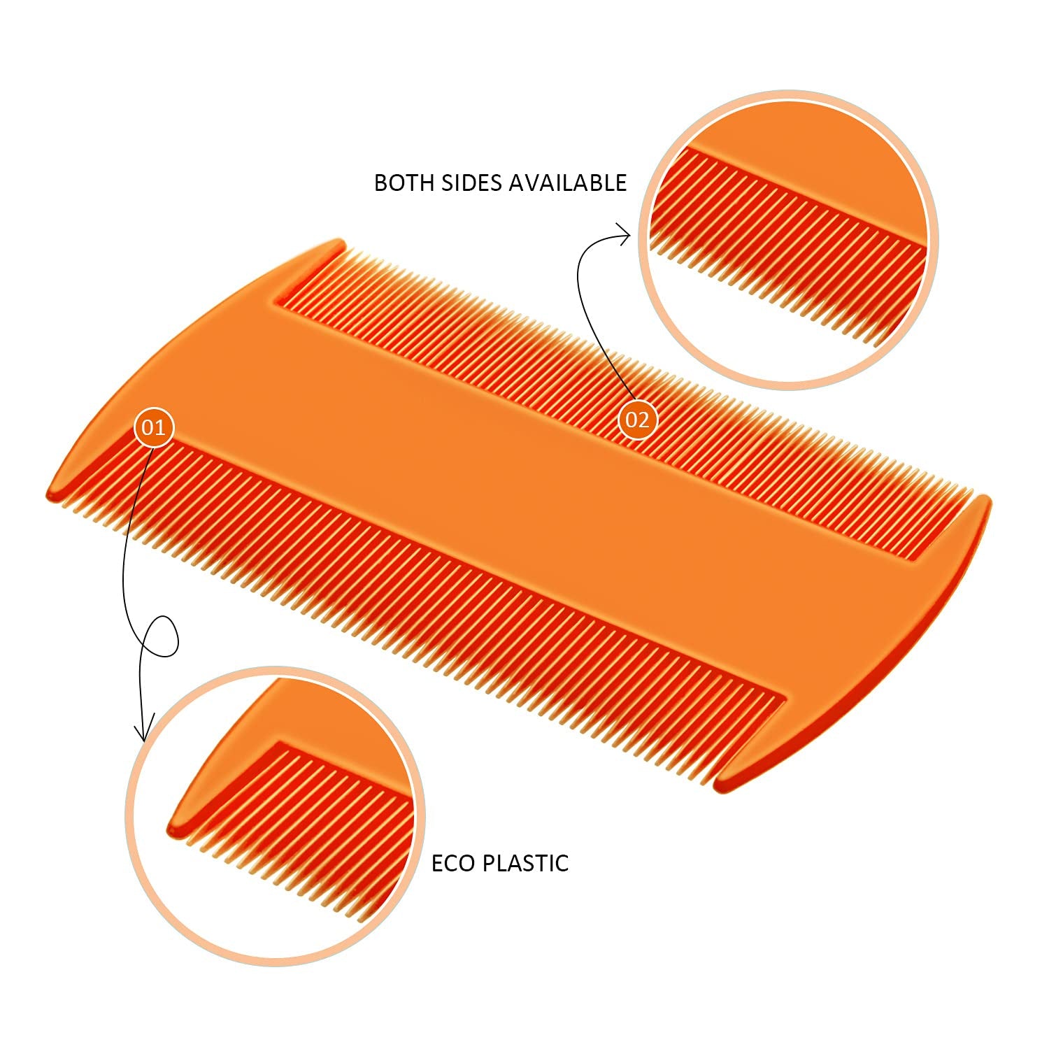 Six Piece Pet Lice Comb