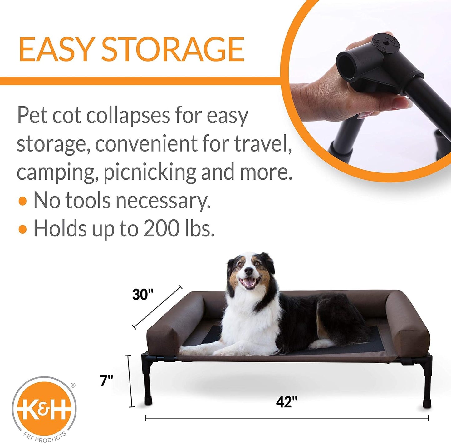 Bolstered Outdoor Pet Cot