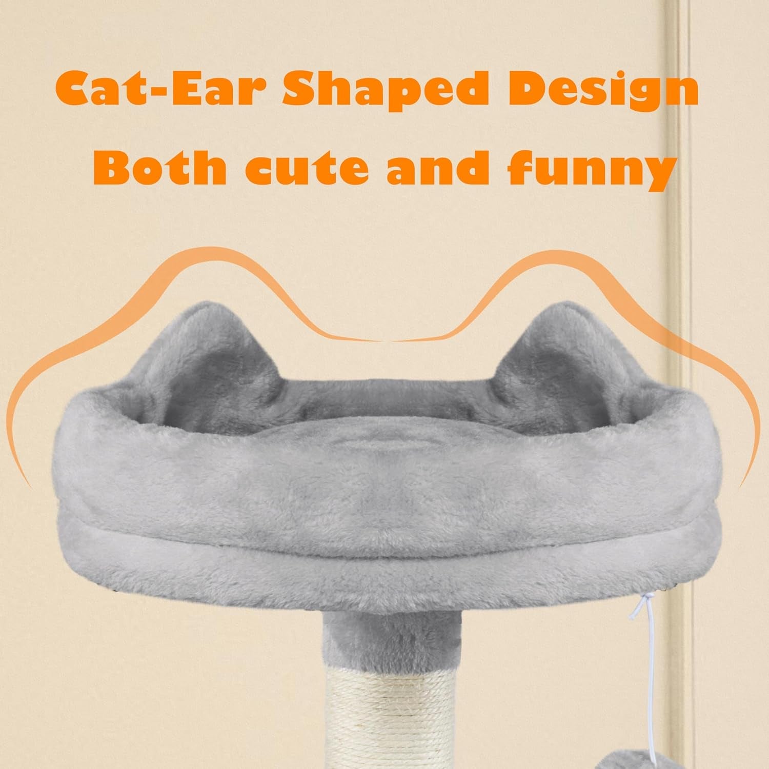 62.5 Inch Cat Tree Tower Cat Condo With Hammock And Scratching Posts