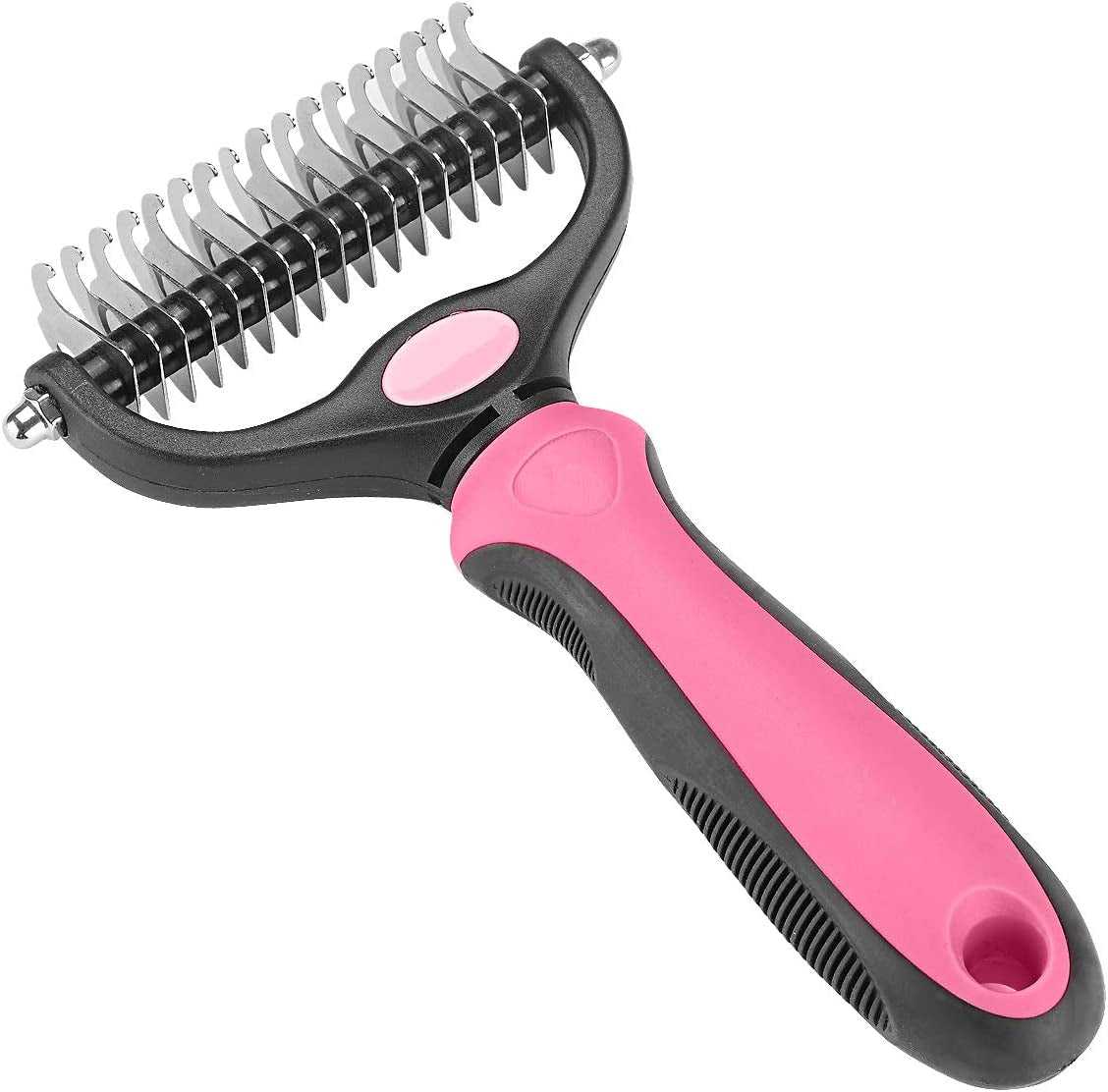 Dual Sided Undercoat Rake Dematting Comb for Cats and Dogs