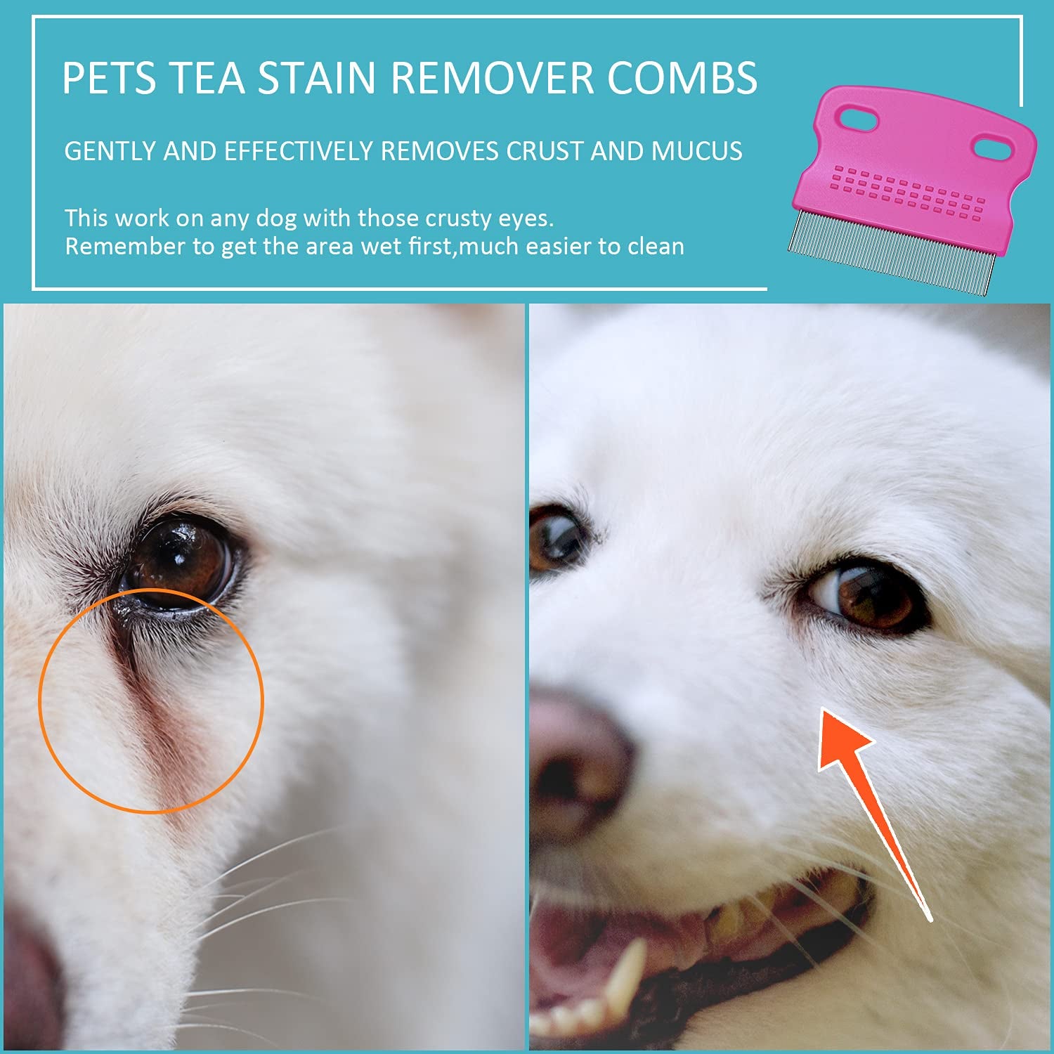 Six Piece Pet Lice Comb