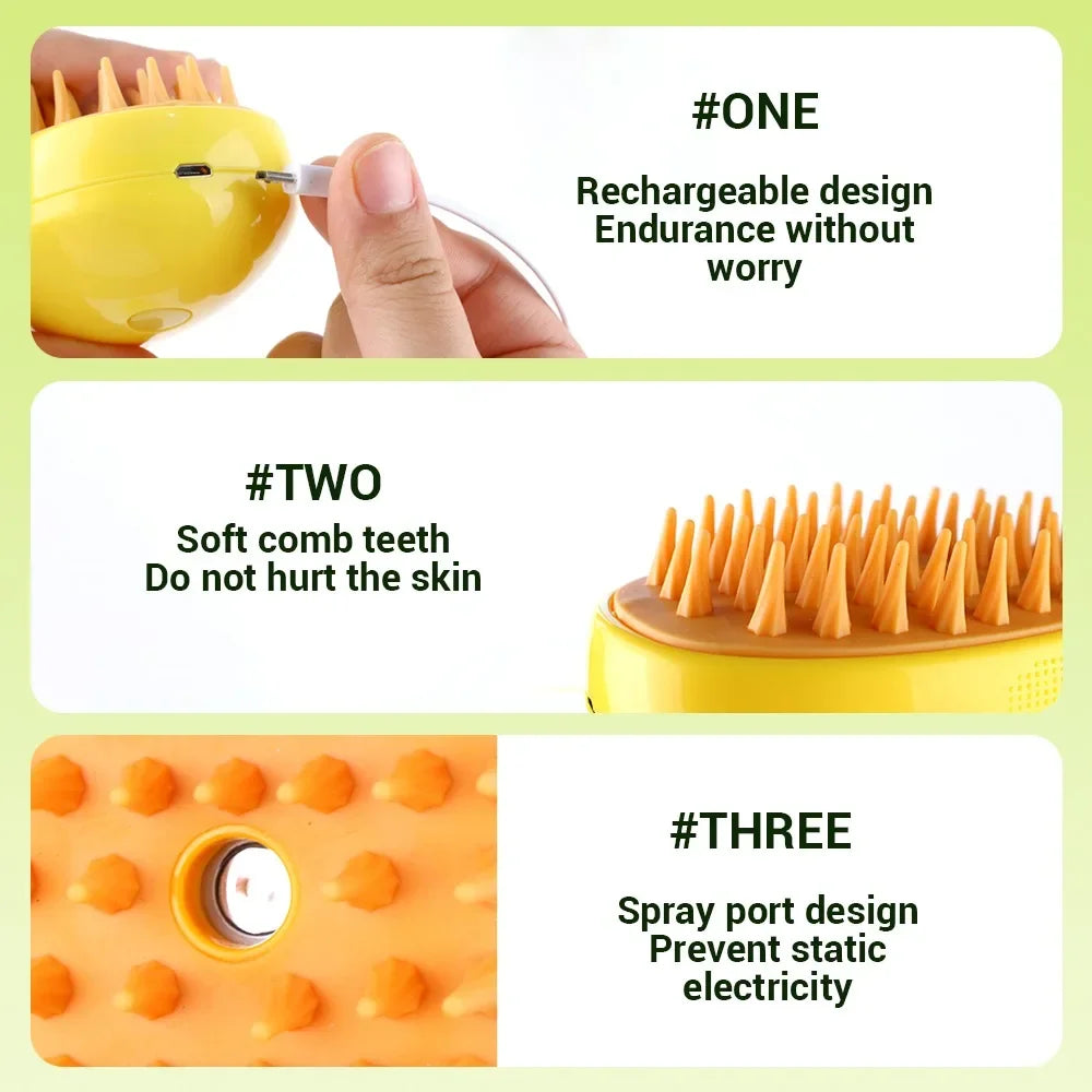 Cat And Dog Steam Massage Brush